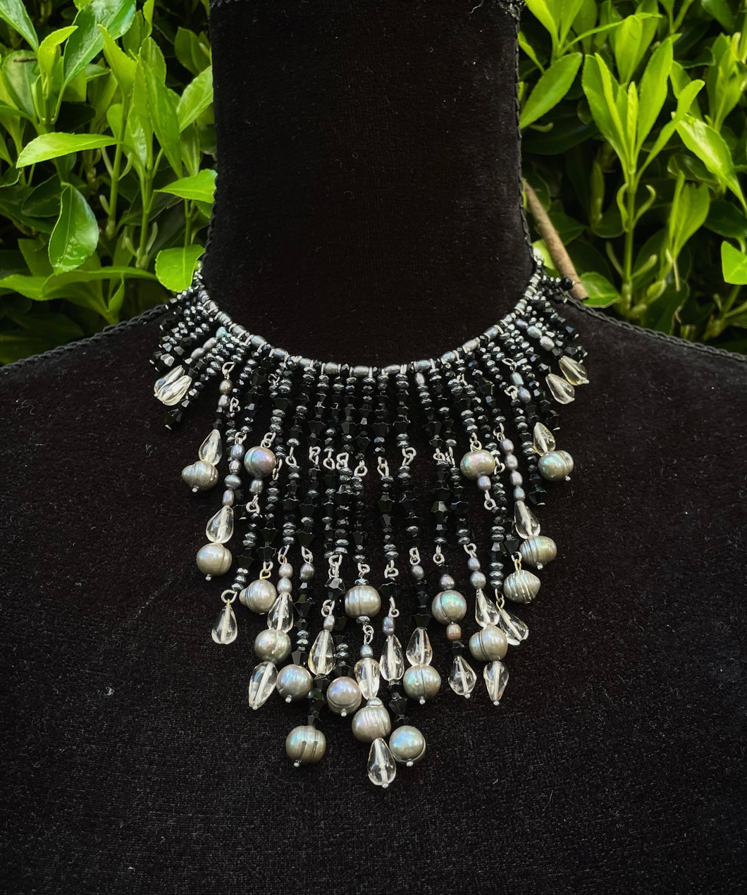 Victorian widow necklace
