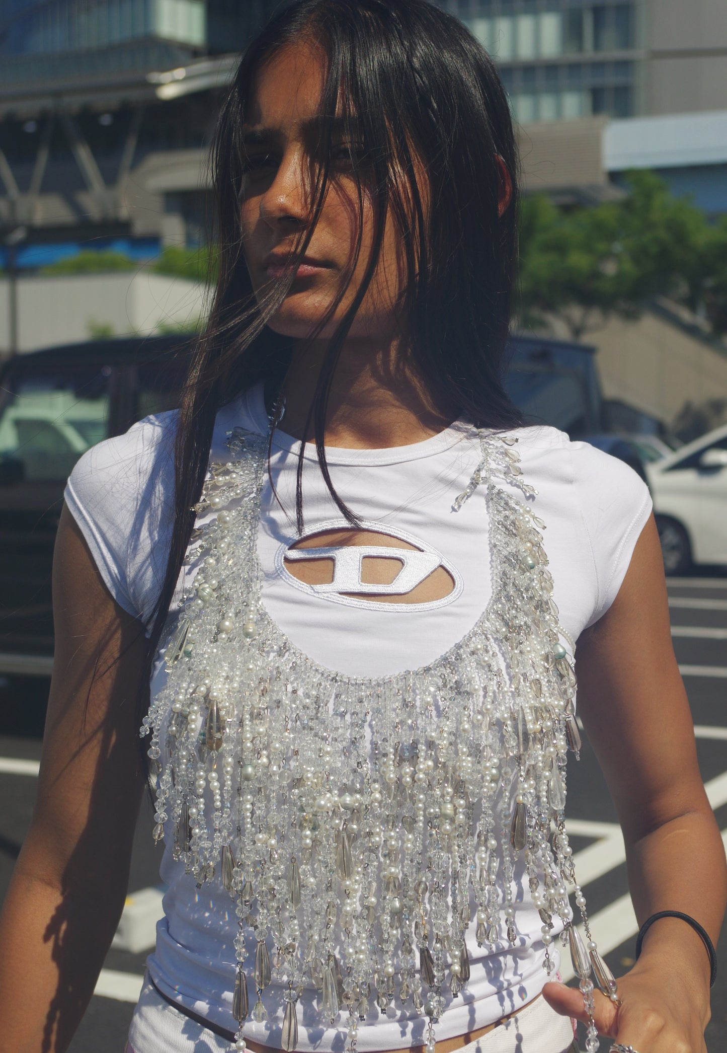 Crystal rainfall top