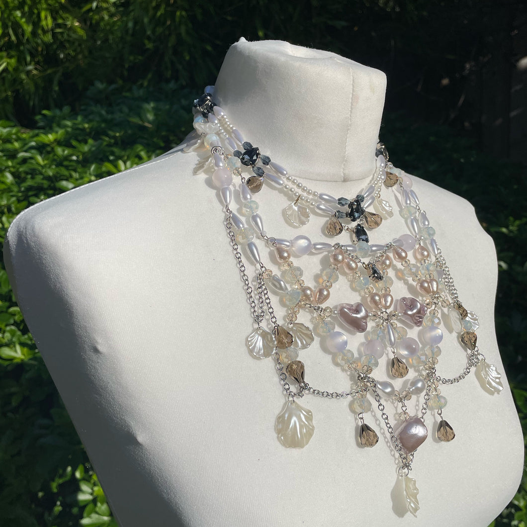 Pearl rainfall necklace