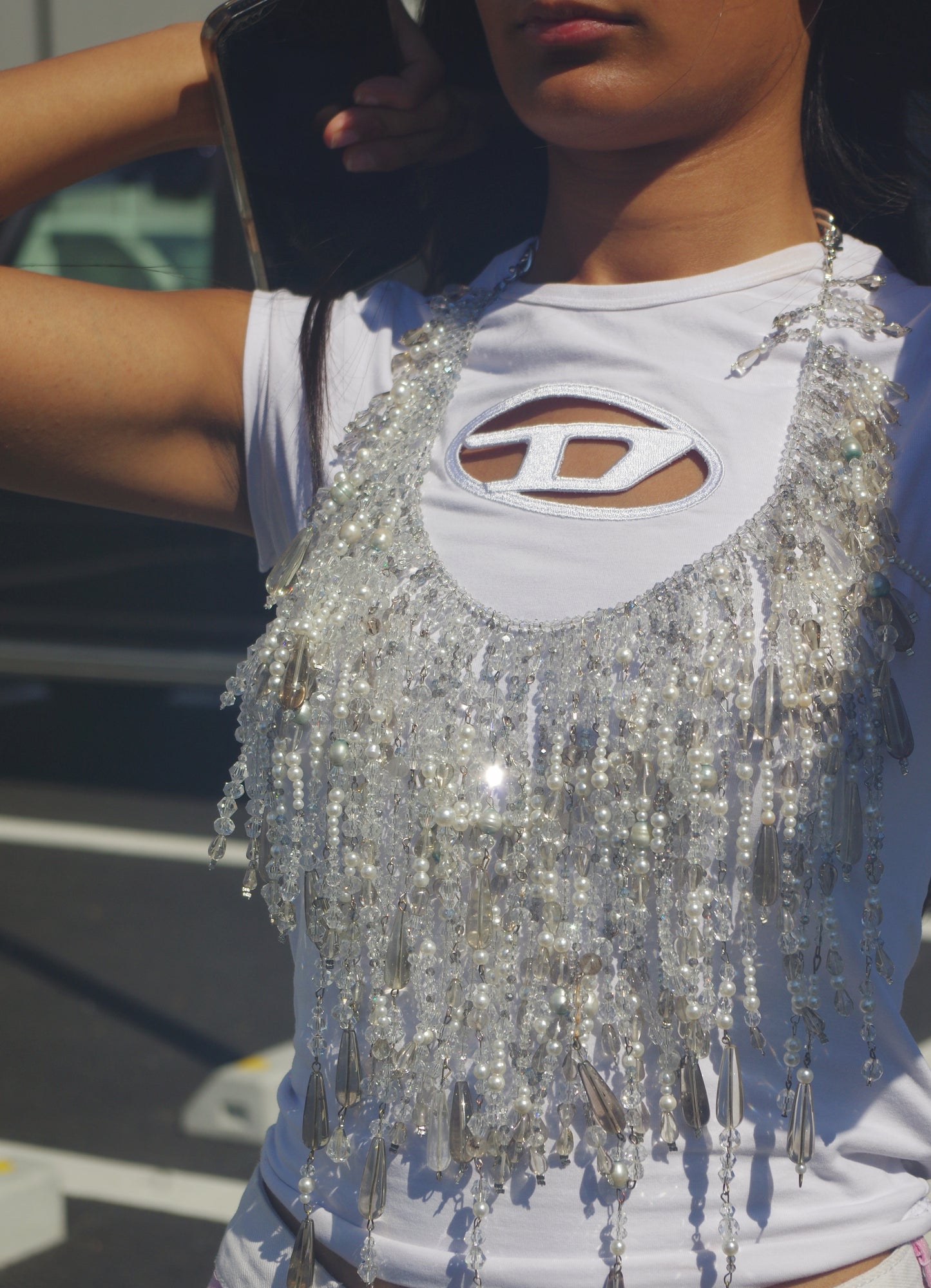 Crystal rainfall top
