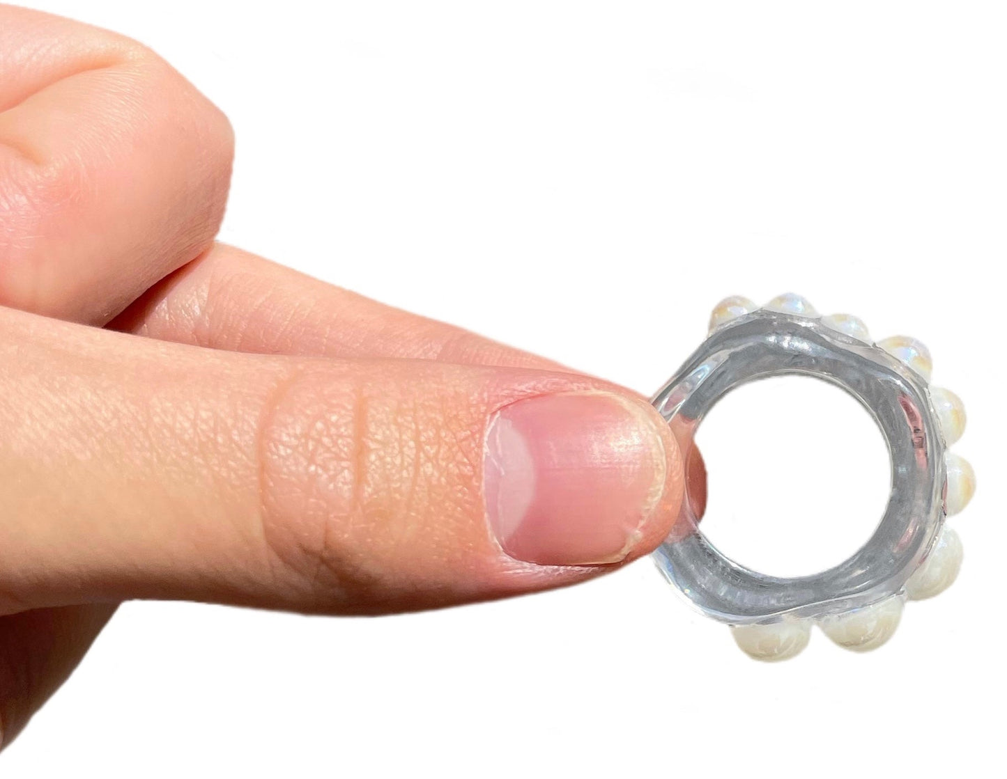 Pearl clear ring