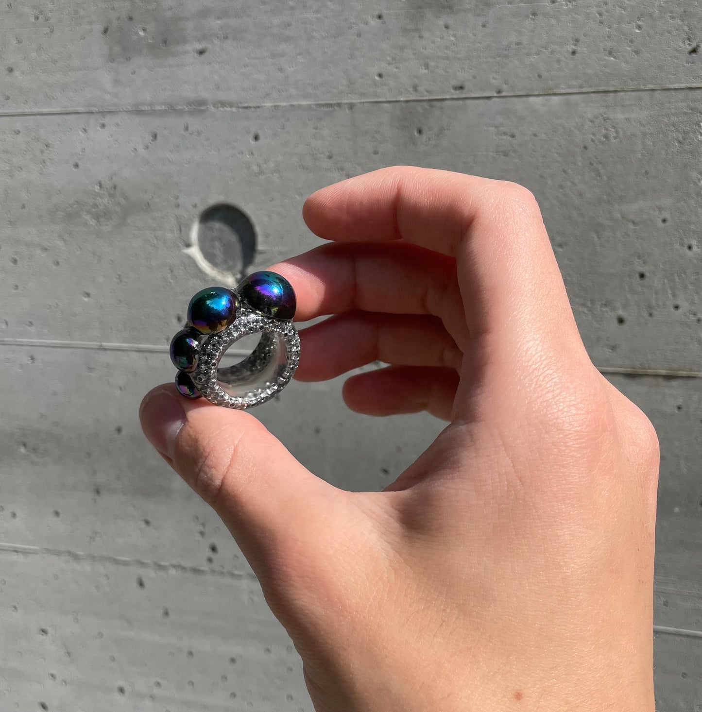 Mechanic silver ring