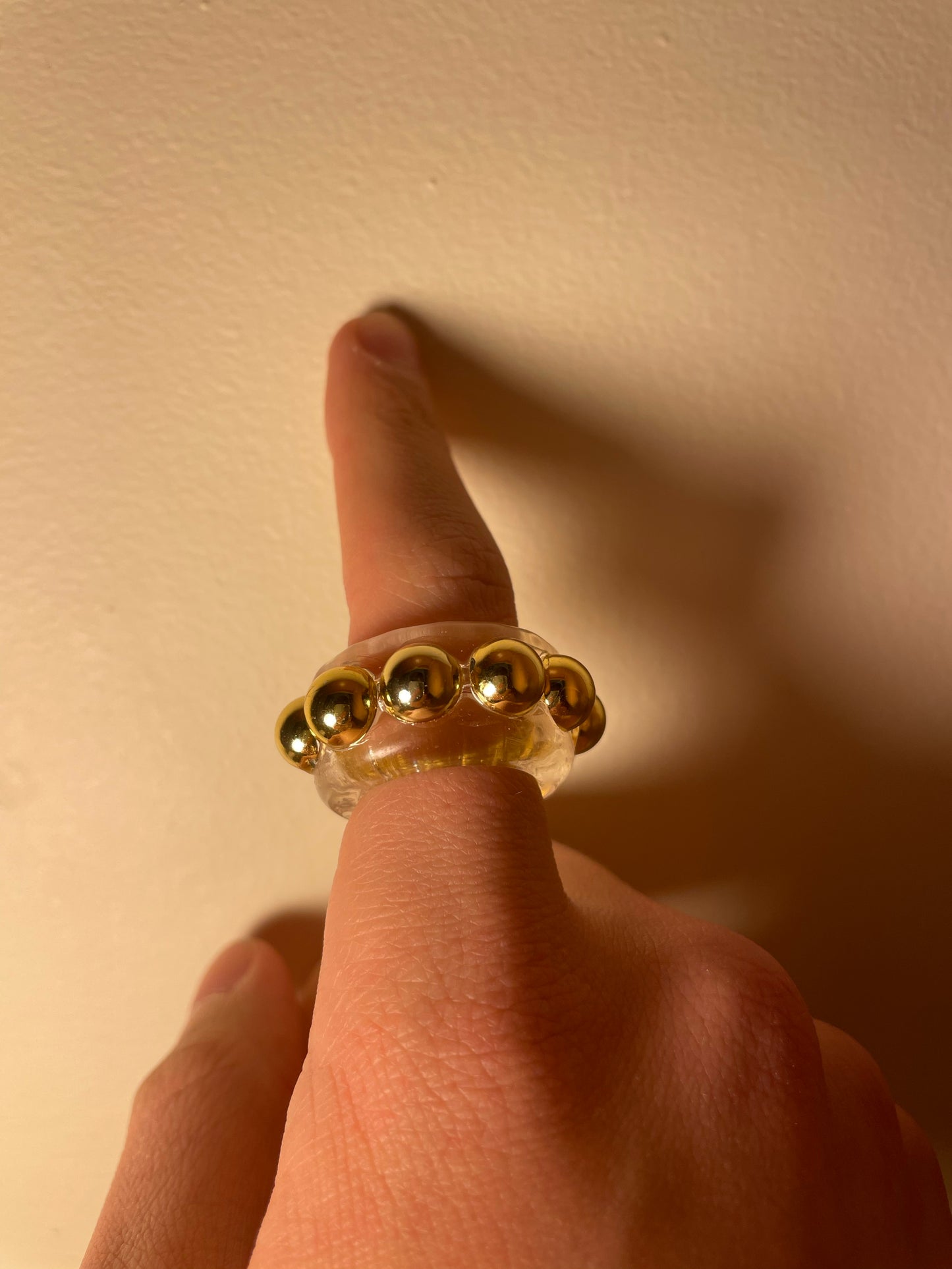Gold bead ring