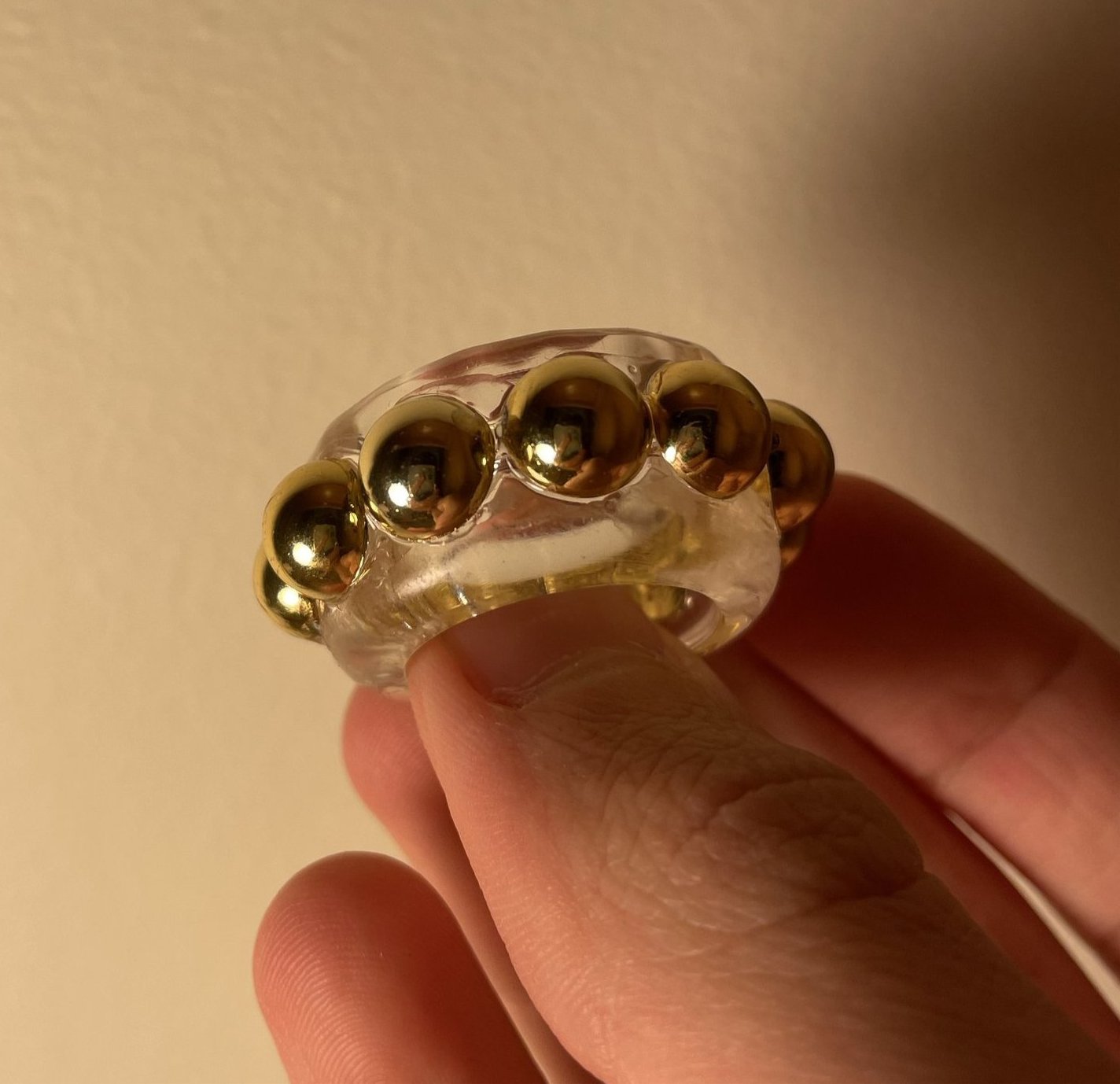 Gold bead ring