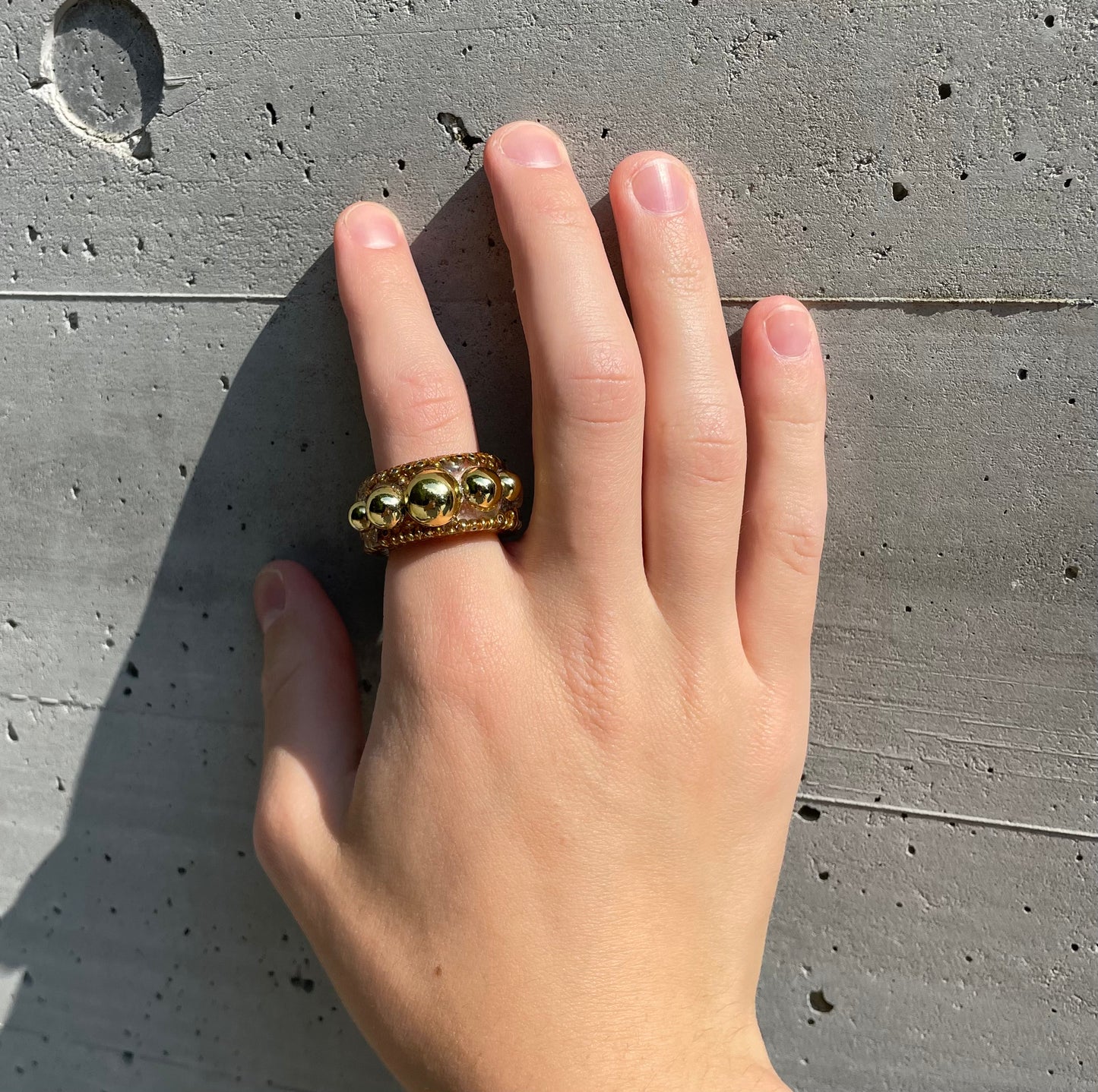 Double gold ring