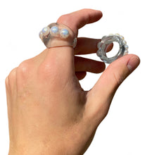 Load image into Gallery viewer, Pearl clear bubble and Pearl clear ring set
