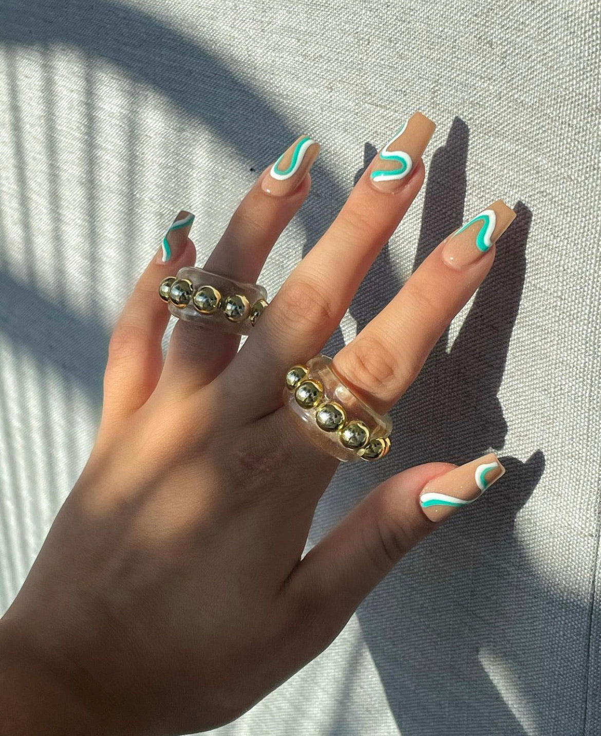 Gold bead ring