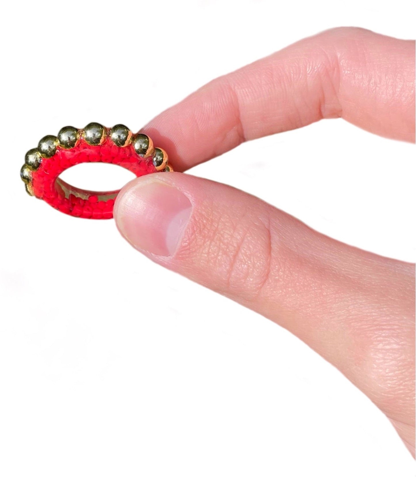 Blood red mini ring