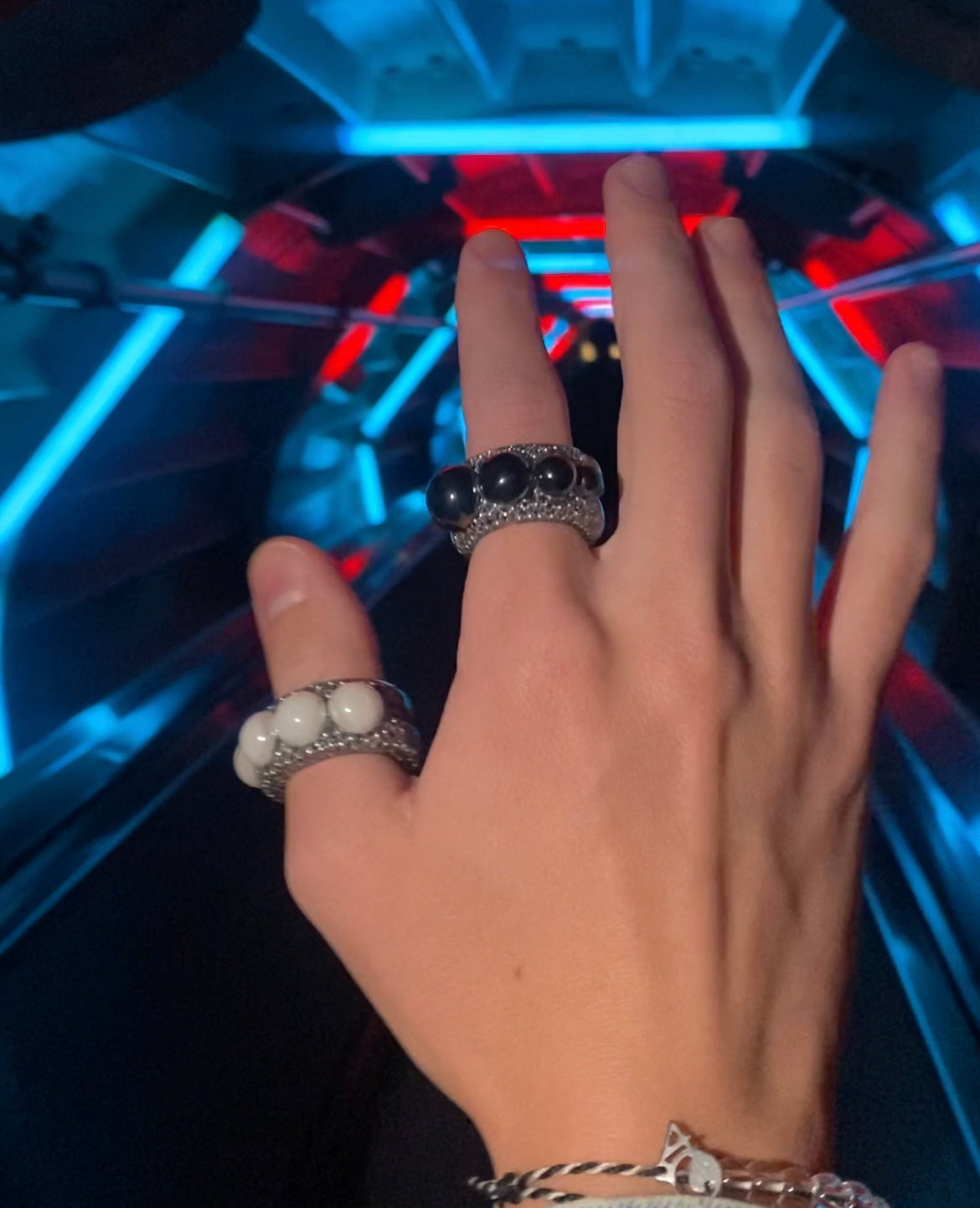 Pearl silver ring